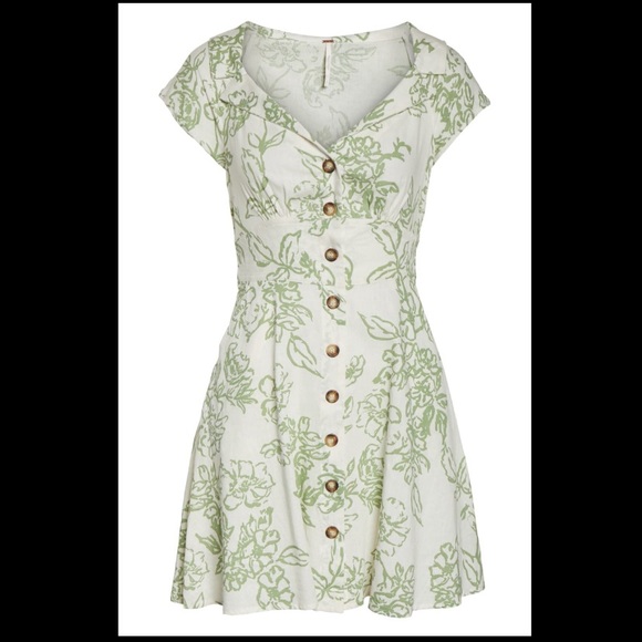 COPY - Free People A Thing Called Love Green Dress NWT - Picture 2 of 14
